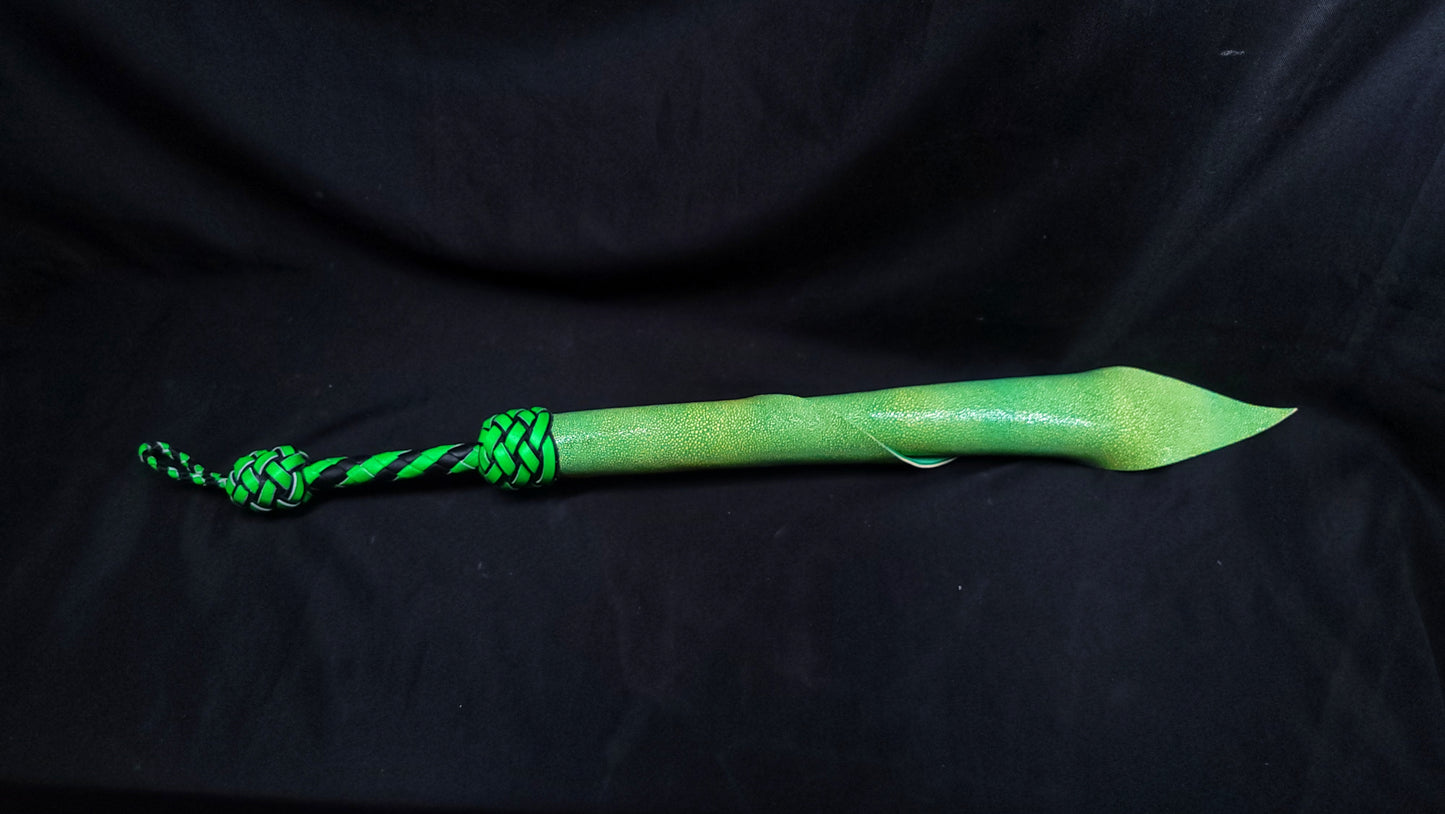 Neon Green Stingray Pattern DragonTail- In Stock