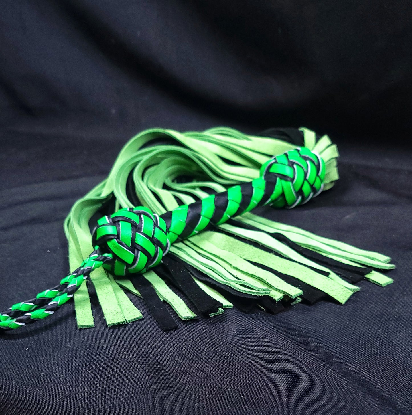 Neon Green Suede Flogger- In Stock