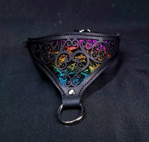 Rainbow Heart Filigree Collar - In Stock