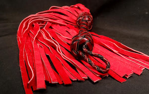 Red Deerskin Flogger - In Stock