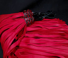 Load image into Gallery viewer, Red  Deerskin Mop Finger Floggers - In Stock