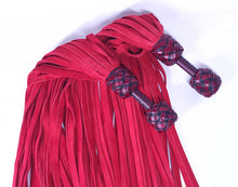 Load image into Gallery viewer, Red Suede Ball Handle Floggers Pair- In Stock