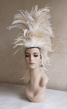 Load image into Gallery viewer, White Feather Mohawk Headdress- Made to Order