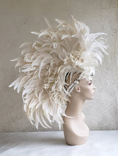 Load image into Gallery viewer, White Feather Mohawk Headdress- Private Rush Order